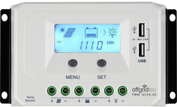 Offgridtec PWM Pro Laderegler 12V/24V 30A USB