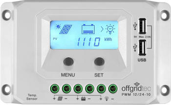 Offgridtec PWM Pro Laderegler 12V/24V 10A USB-Port