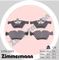 ZIMMERMANN Bremsbelagsatz, Scheibenbremse pb:z Vorderachse 23793.200.9 f&uuml;r BMW