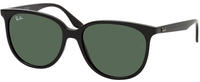 Ray-Ban RB4378 Damen-Sonnenbrille Vollrand Quadratisch Kunststoff-Gestell, schwarz