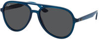 Ray-Ban RB4376 Unisex-Sonnenbrille Vollrand Pilot Kunststoff-Gestell, blau