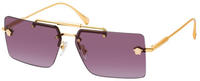 Versace VE2245 Damen-Sonnenbrille Randlos Quadratisch Metall-Gestell, gold