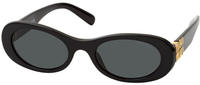 Miu Miu MU 06ZS Damen-Sonnenbrille Vollrand Oval Acetat-Gestell, schwarz