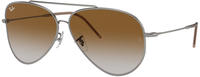 Ray-Ban RBR0101S AVIATOR REVERSE Unisex-Sonnenbrille Vollrand Pilot Metall-Gestell,