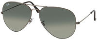 Ray-Ban RB 3025 AVIATOR Unisex-Sonnenbrille Vollrand Pilot Metall-Gestell, grau
