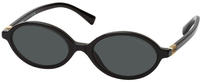 Miu Miu MU04ZS Damen-Sonnenbrille Vollrand Oval Acetat-Gestell, schwarz
