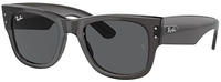 Ray-Ban Mega Wayfarer Transparent Black Sonnenbrille dark grey Gr. Uni