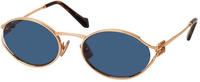 Miu Miu MU 52YS Damen-Sonnenbrille Vollrand Oval Metall-Gestell, gold