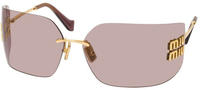 Miu Miu MU 54YS Damen-Sonnenbrille Randlos Geometrisch Metall-Gestell, gold