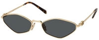 Miu Miu MU 56ZS Damen-Sonnenbrille Vollrand Geometrisch Metall-Gestell, gold