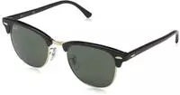 Ray-Ban RB 3016 CLUBMASTER Unisex-Sonnenbrille Vollrand Quadratisch Acetat-Gestell,