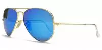 Ray-Ban RB 3025 AVIATOR Unisex-Sonnenbrille Vollrand Pilot Metall-Gestell, gold