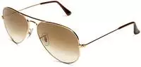 Ray-Ban RB 3025 AVIATOR Unisex-Sonnenbrille Vollrand Pilot Metall-Gestell, gold