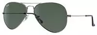 Ray-Ban RB 3025 AVIATOR Unisex-Sonnenbrille Vollrand Pilot Metall-Gestell, grau