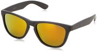 Polaroid Rectangle Mens Black Rubber Grey Red Mirror Polarized Sonnenbrillen Schwarz