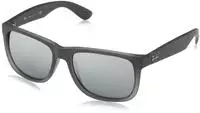 Ray-Ban RB 4165 JUSTIN Herren-Sonnenbrille Vollrand Quadratisch Kunststoff-Gestell,