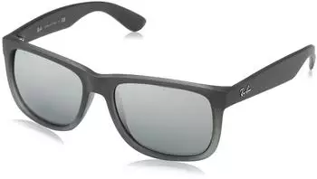 Ray-Ban Justin RB4165 852/88 (rubber grey transparent/gray silver mirror)