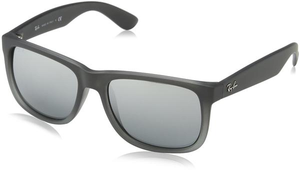 Ray-Ban Justin RB4165 852/88 (rubber grey transparent/gray silver mirror)