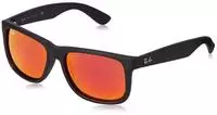 Ray-Ban RB 4165 JUSTIN Herren-Sonnenbrille Vollrand Quadratisch Kunststoff-Gestell,