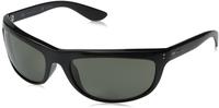 Ray-Ban Envelopper les lunettes de soleil polaris&eacute;es en vert noir et noir Schwarz