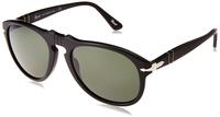Persol 0PO0649 Herren-Sonnenbrille Vollrand Pilot Acetat-Gestell, schwarz