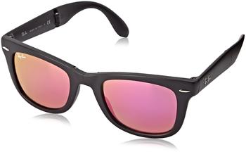 Ray-Ban Wayfarer Folding Classic RB4105 601S/4T (black matte/green mirrored fuchsia)