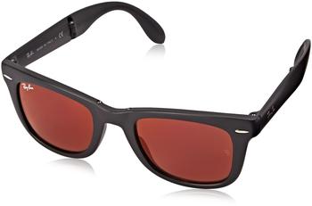 Ray-Ban Wayfarer Folding Classic RB4105 601S/2K (black matte/brown mirror dark red)