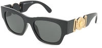 Versace VE4479U Herren-Sonnenbrille Vollrand Quadratisch Kunststoff-Gestell, schwarz