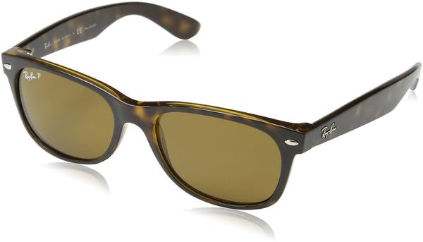 Ray-Ban New Wayfarer RB2132 894/76 (matte havana/blue green mirror polarized)