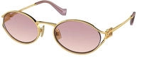 Miu Miu MU 52YS Damen-Sonnenbrille Vollrand Oval Metall-Gestell, gold