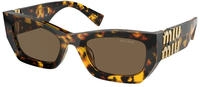 Miu Miu MU09WS Damen-Sonnenbrille Vollrand Eckig Acetat-Gestell, gelb