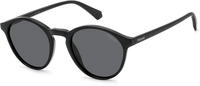 Polaroid PLD 4153/S Herren-Sonnenbrille Vollrand Panto Kunststoff-Gestell, schwarz