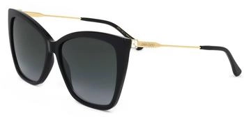 Jimmy Choo Seba/S Sonnenbrille Schwarz mit Grau Verlaufsgläsern (SEBA-S-807-9O-58)
