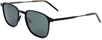Tommy Hilfiger TH 1972/S Sonnenbrille mattschwarz mit grünen Gläsern (716736766171)