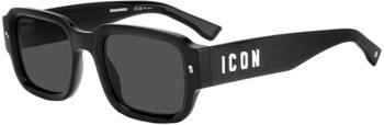 Dsquared2 ICON 0009/S 807/IR Sonnenbrille Plastik Schwarz Grau Geometrisch (ICON0009/S 807/IR)