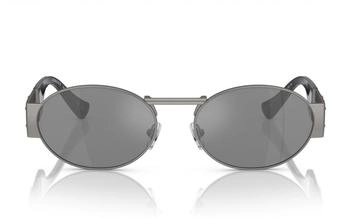 Versace VE2264 Unisex Sonnenbrille Grau/Metall mit verspiegelten Gläsern (10016G)