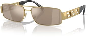 Versace Sonnenbrille Quadratisch Gold Braun Gespiegelt (VE2257 10025A)
