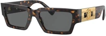 Versace Rectangle Sonnenbrille Unisex Havanna Grau (VE4459 108/87)