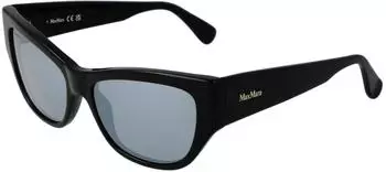 Max Mara Francoise MM0041 01A Sonnenbrillen Acetat Schwarz Grau Cat Eye Gespiegelt (39793)