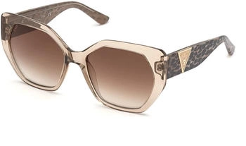 Guess GU7741 57G Sonnenbrille Geometrisch Beige Braun (GU7741 57G)