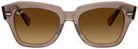 Ray-Ban 0RB2186 STATE STREET Unisex-Sonnenbrille Vollrand Quadratisch Acetat-Gestell,