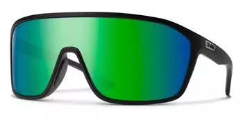 Smith Boomtown matte black/ChromaPop polarized green mirror