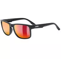 uvex S534001 poise Unisex-Sonnenbrille Vollrand Eckig TR90-Gestell, schwarz