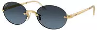 Ray-Ban RB3929 Unisex-Sonnenbrille Randlos Oval Metall-Gestell, Gold