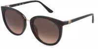 Guess GU00282 Damen-Sonnenbrille Vollrand Rund Kunststoff-Gestell, braun