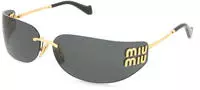 Miu Miu MU A51S Damen-Sonnenbrille Randlos Eckig Metall-Gestell, gold