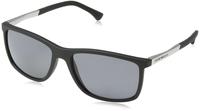 Emporio Armani EA4058 Herren-Sonnenbrille Vollrand Eckig Kunststoff-Gestell, schwarz