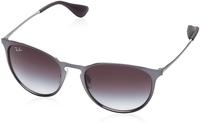 Ray-Ban RB 3539 ERIKA METAL Unisex-Sonnenbrille Vollrand Panto Metall-Gestell, grau