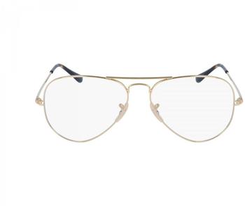 Ray Ban Ray-Ban RX6489 2500 gold Metall Pilot (Aviator) Damen,Herren Brille in 58-14 (mittelgroß)