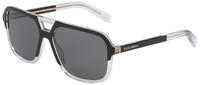 Dolce & Gabbana Aviator Mens Top schwarz auf Kristall dunkelgrau DG4354...